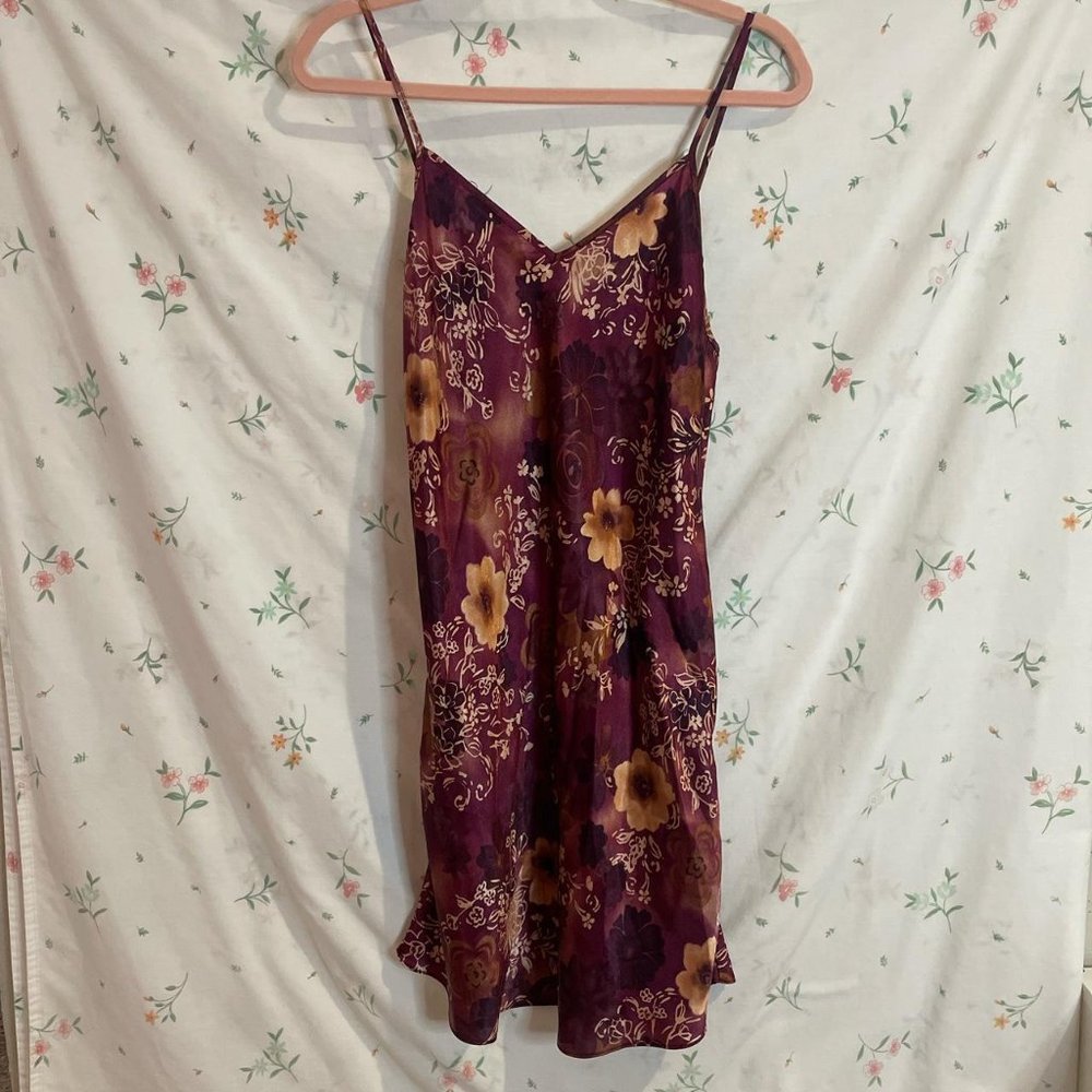 Vintage 90s Gilligan & O'Malley Floral Print Slip Dress Size S